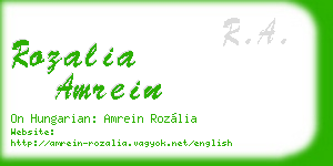 rozalia amrein business card