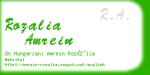 rozalia amrein business card